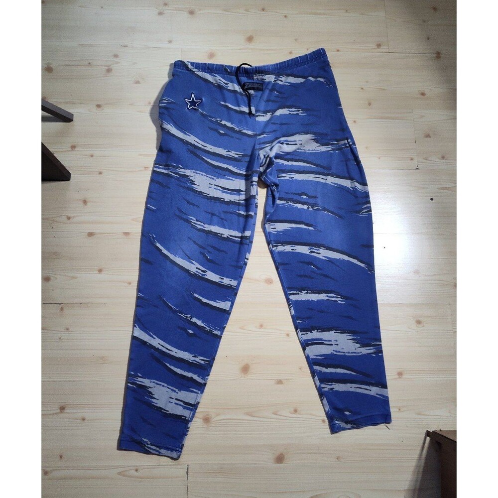 Vintage 90s Zubaz Dallas Cowboys Zebra/Camo Print Pants Size L